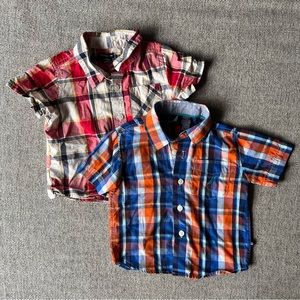 GAP baby and Nautica button up collared shirts 18 months (bundle of 2)